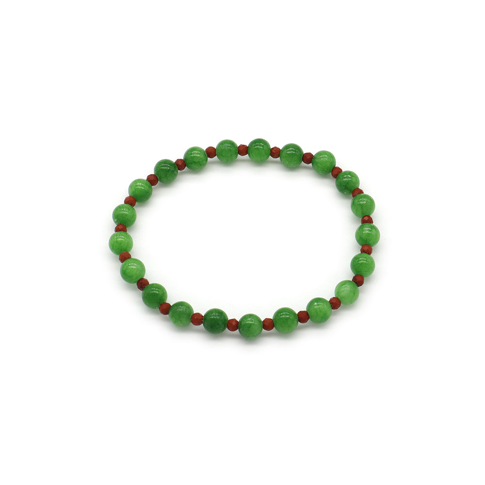 Handmade Customizable Natural Stone(3mm+6mm) Beads Bracelet