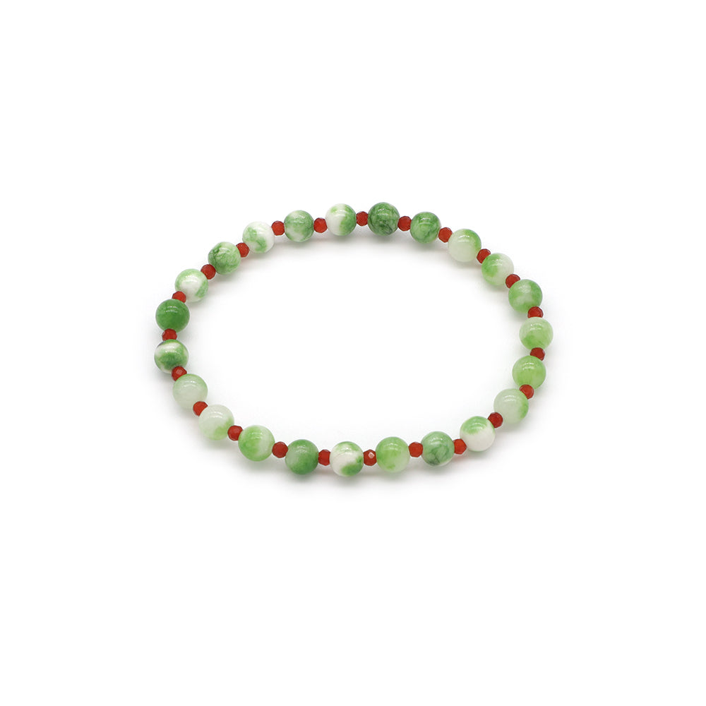 Handmade Customizable Natural Stone(3mm+6mm) Beads Bracelet
