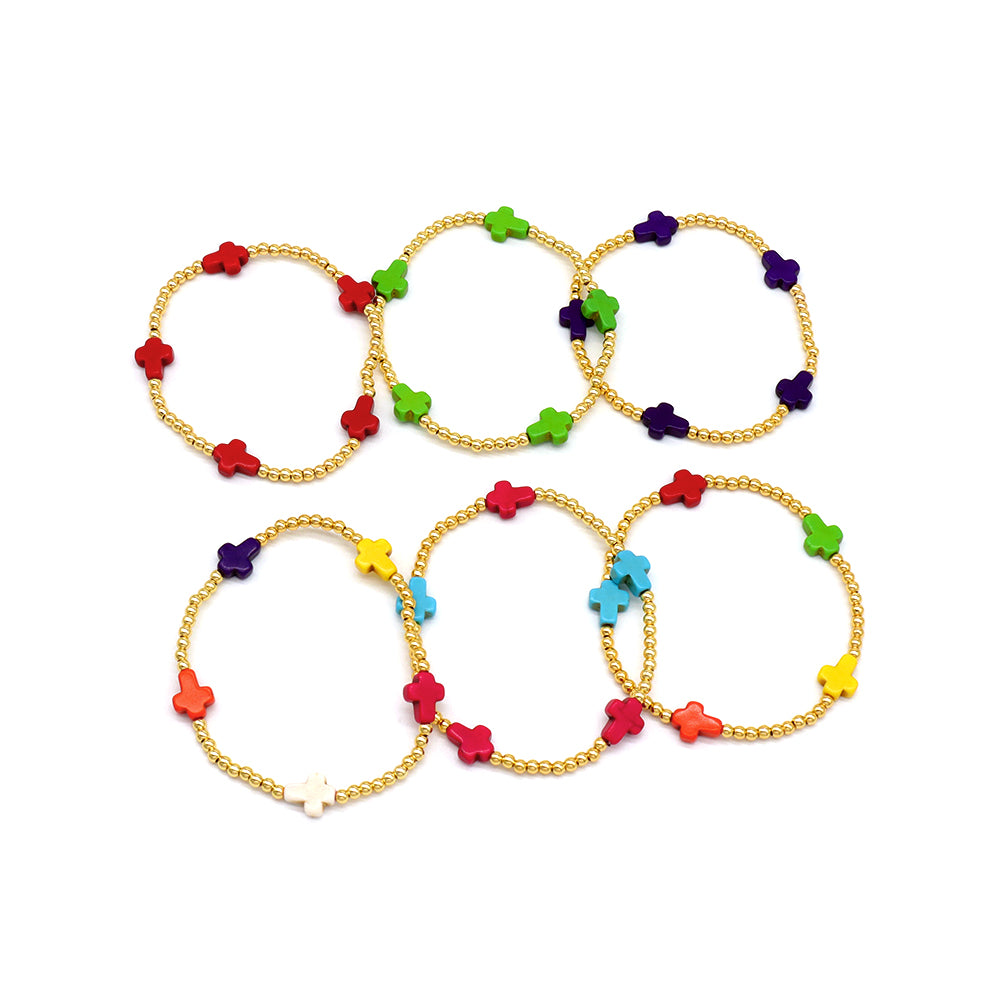 Handmade Customizable Synthetic Turquoise Beads Bracelet