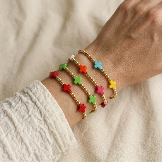 Handmade Customizable Synthetic Turquoise Beads Bracelet