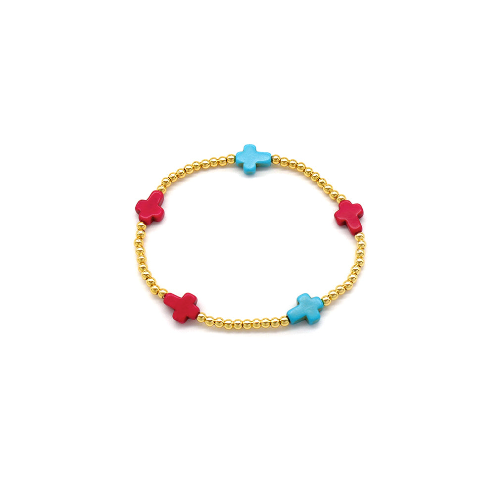 Handmade Customizable Synthetic Turquoise Beads Bracelet