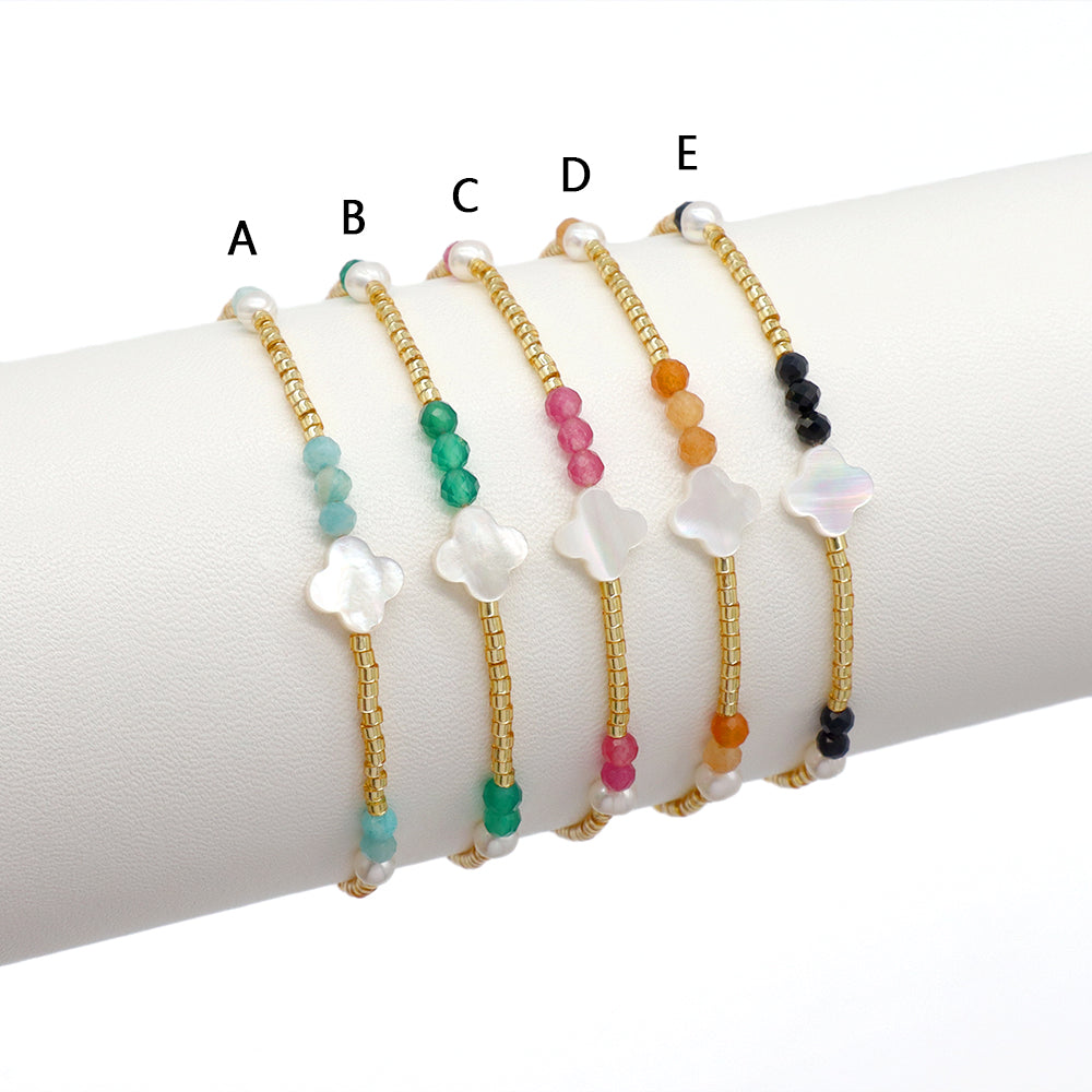 Handmade Customizable Miyuki Beads Bracelet With Amazonite Beads