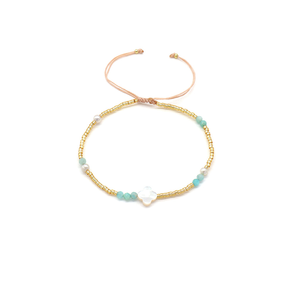 Handmade Customizable Miyuki Beads Bracelet With Amazonite Beads