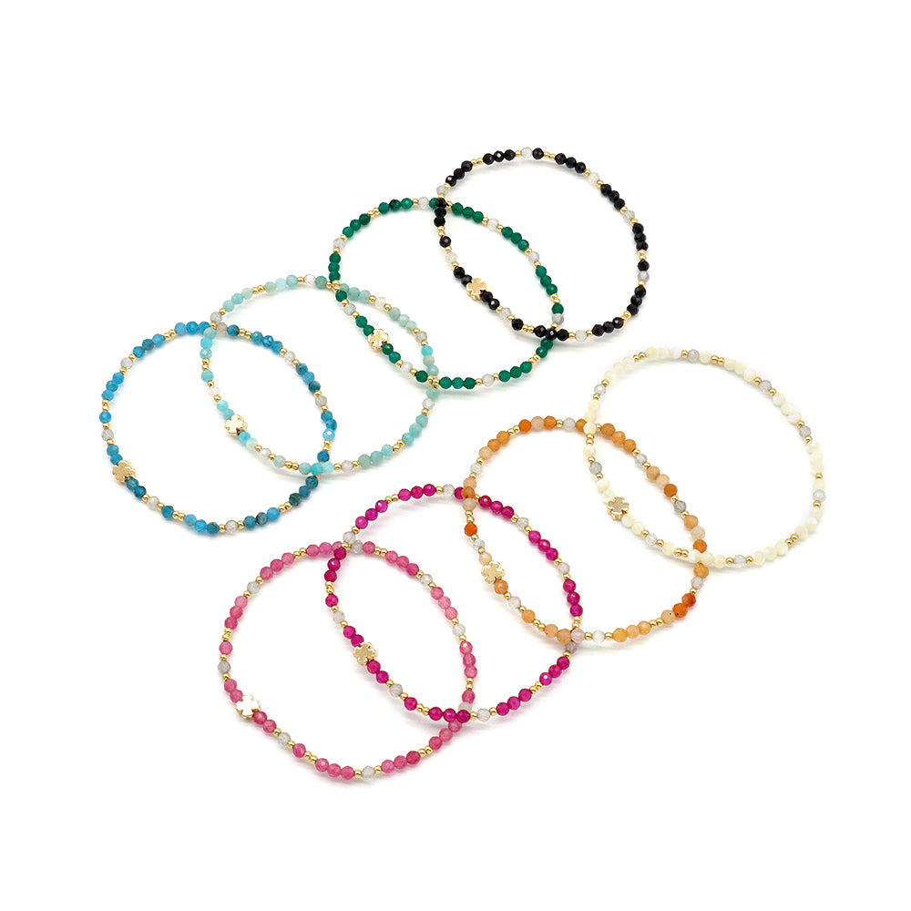 Handmade Customizable Natural Stone With Brass Charm