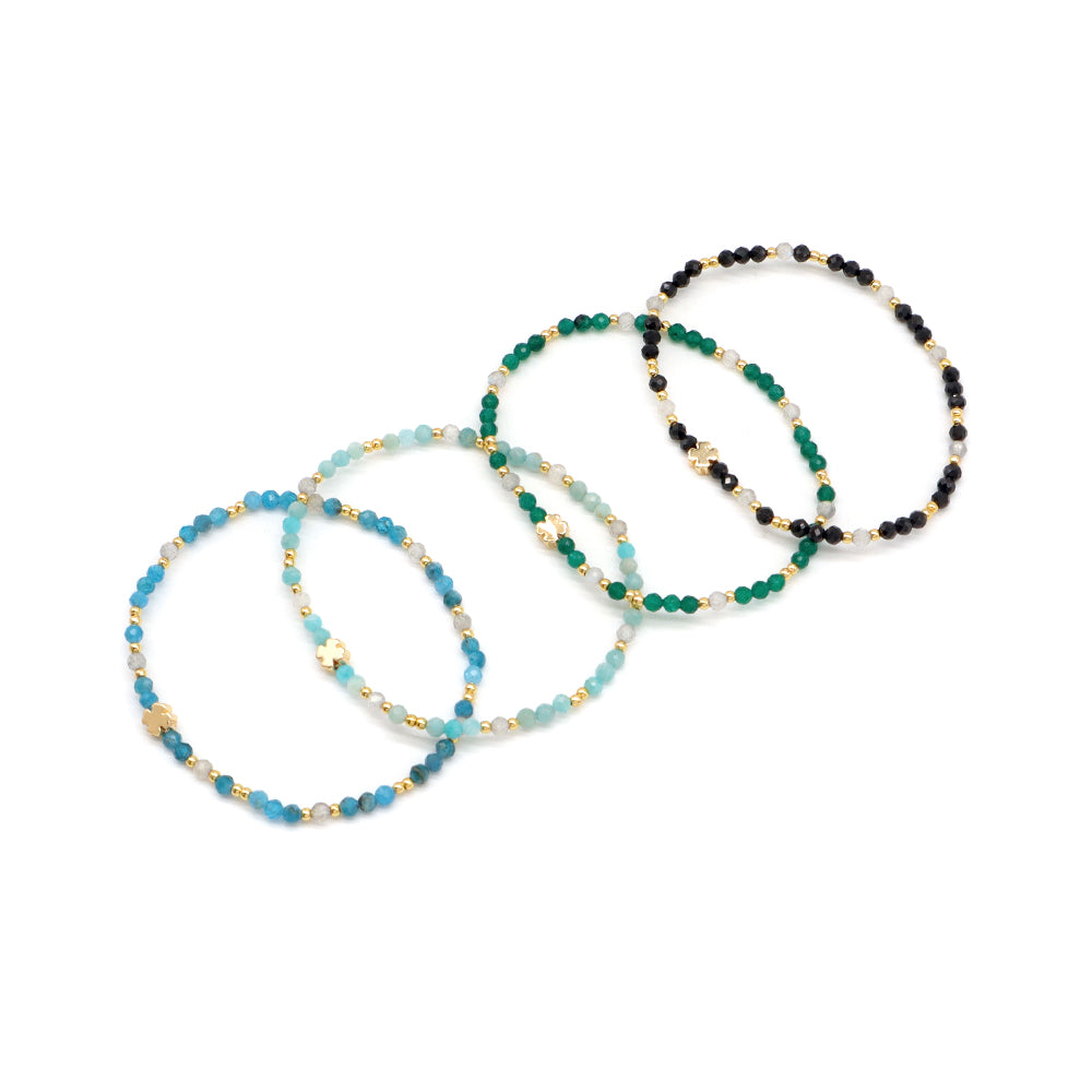 Handmade Customizable Natural Stone With Brass Charm