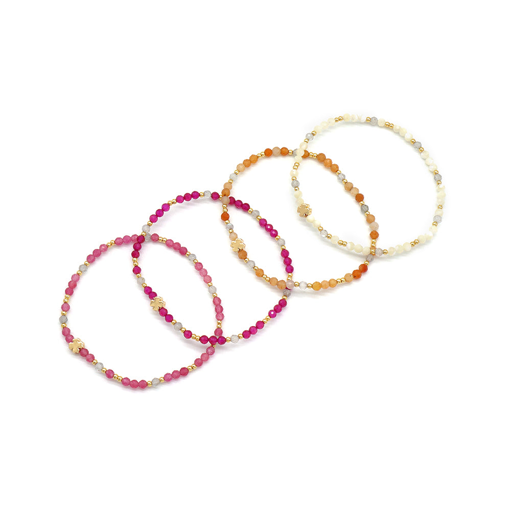 Handmade Customizable Natural Stone With Brass Charm