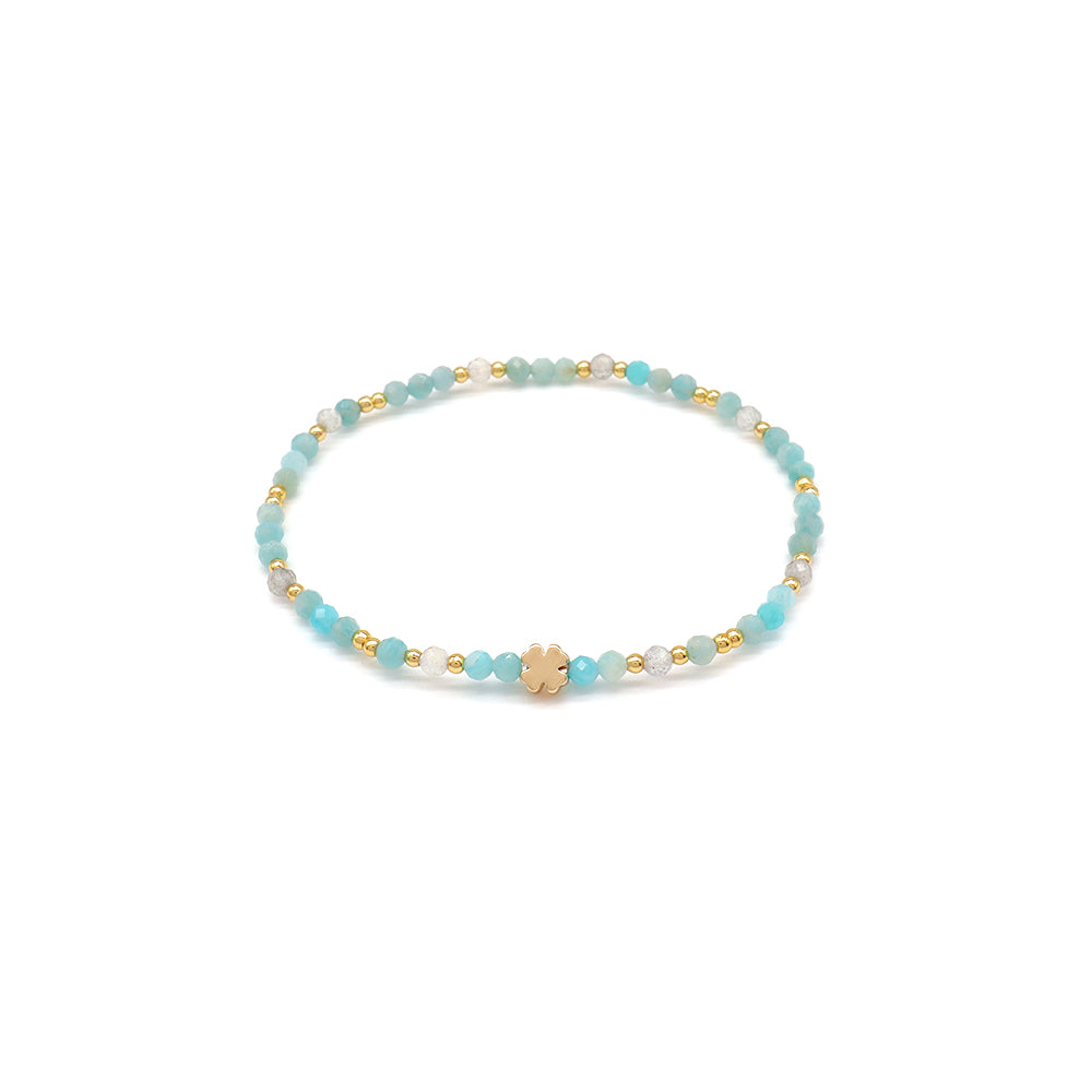 Handmade Customizable Natural Stone With Brass Charm