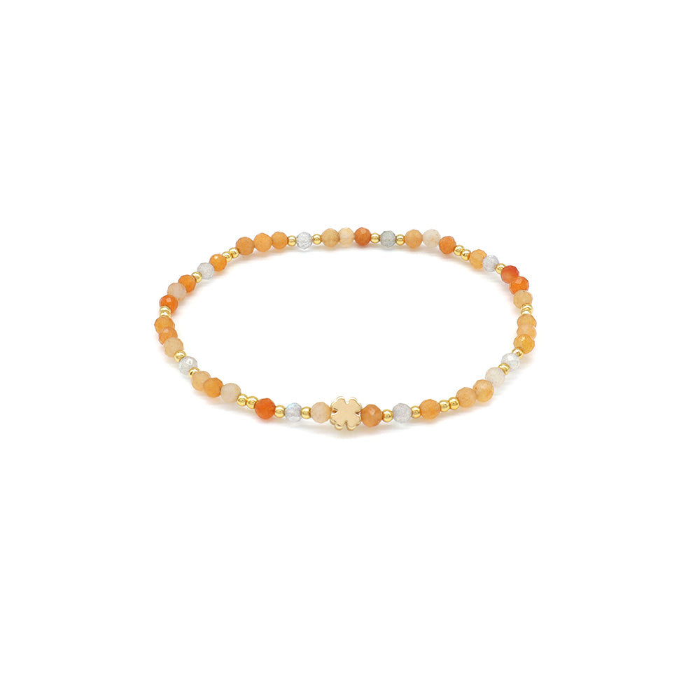 Handmade Customizable Natural Stone With Brass Charm