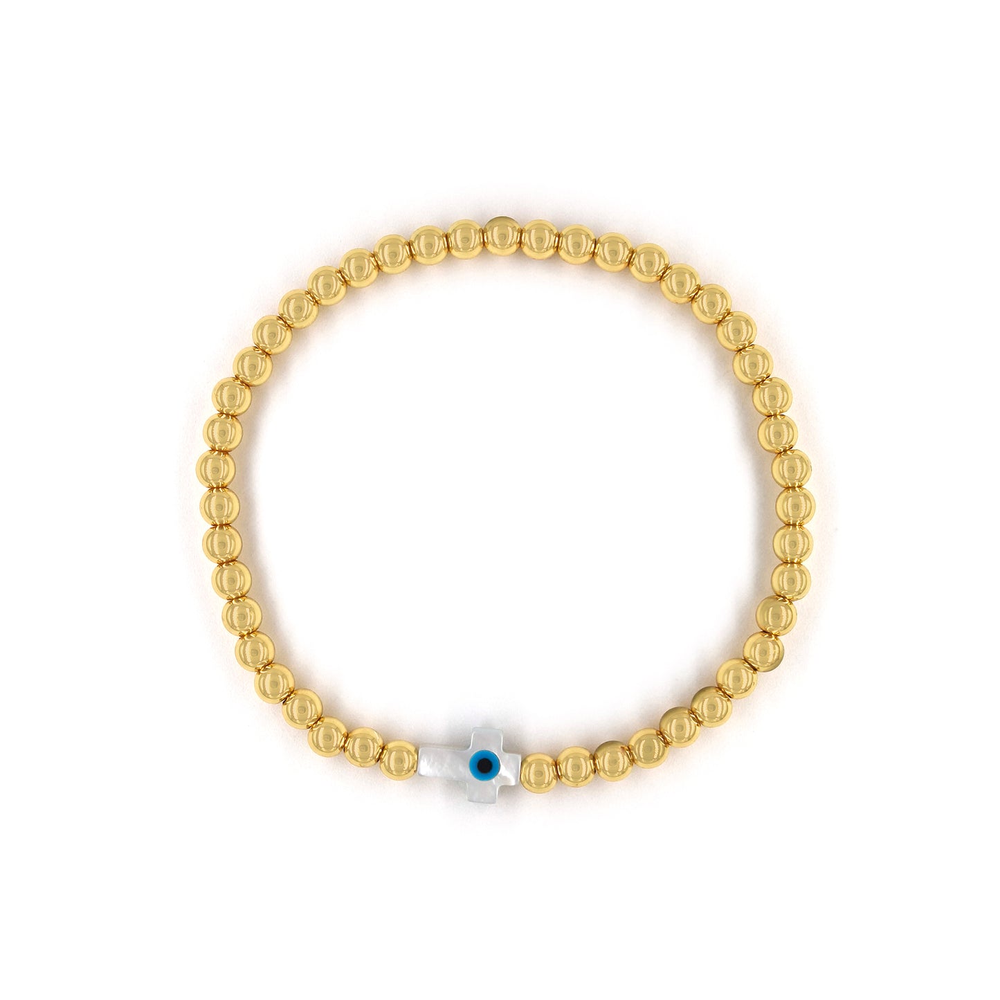 Handmade Customizable Brass Bracelet With Shell Charm