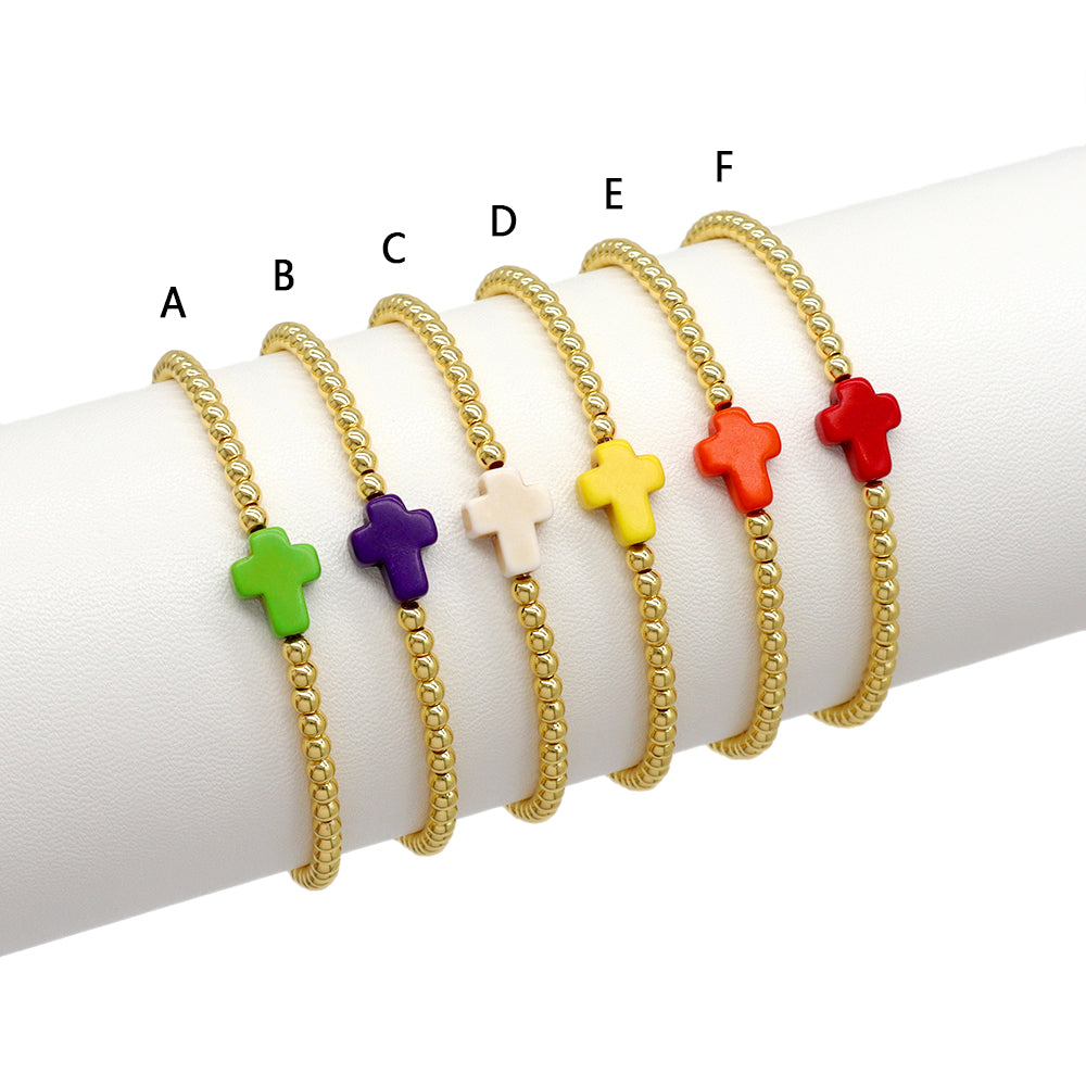 Handmade Customizable Synthetic Turquoise Beads Bracelet