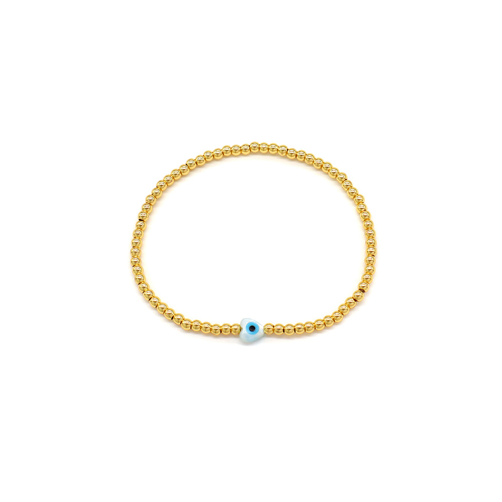 Handmade Customizable Brass Bracelet With Shell Charm