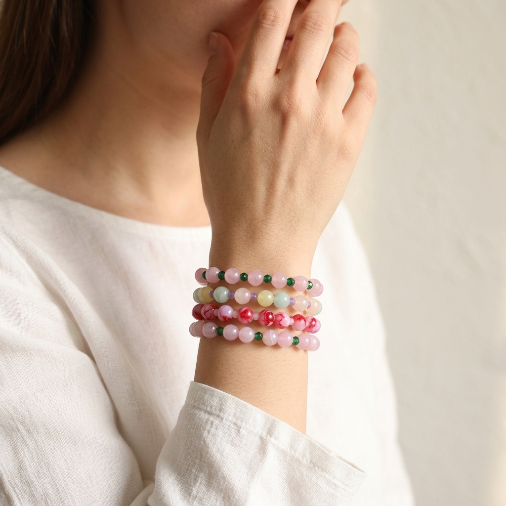 Handmade Customizable Natural Stone Beads Bracelet