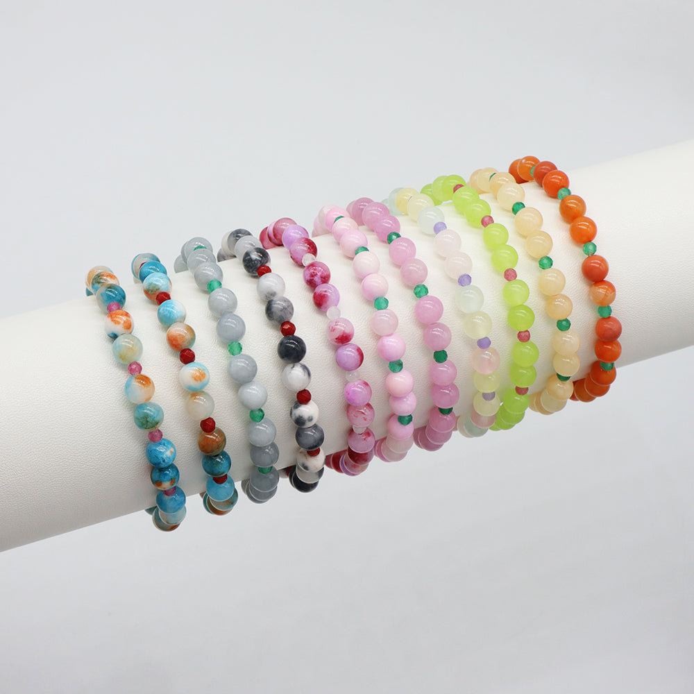 Handmade Customizable Natural Stone Beads Bracelet