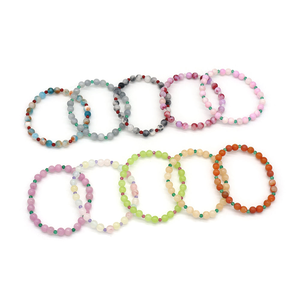 Handmade Customizable Natural Stone Beads Bracelet