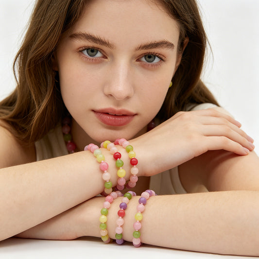 Handmade Customizable Natural Stone Beads Bracelet