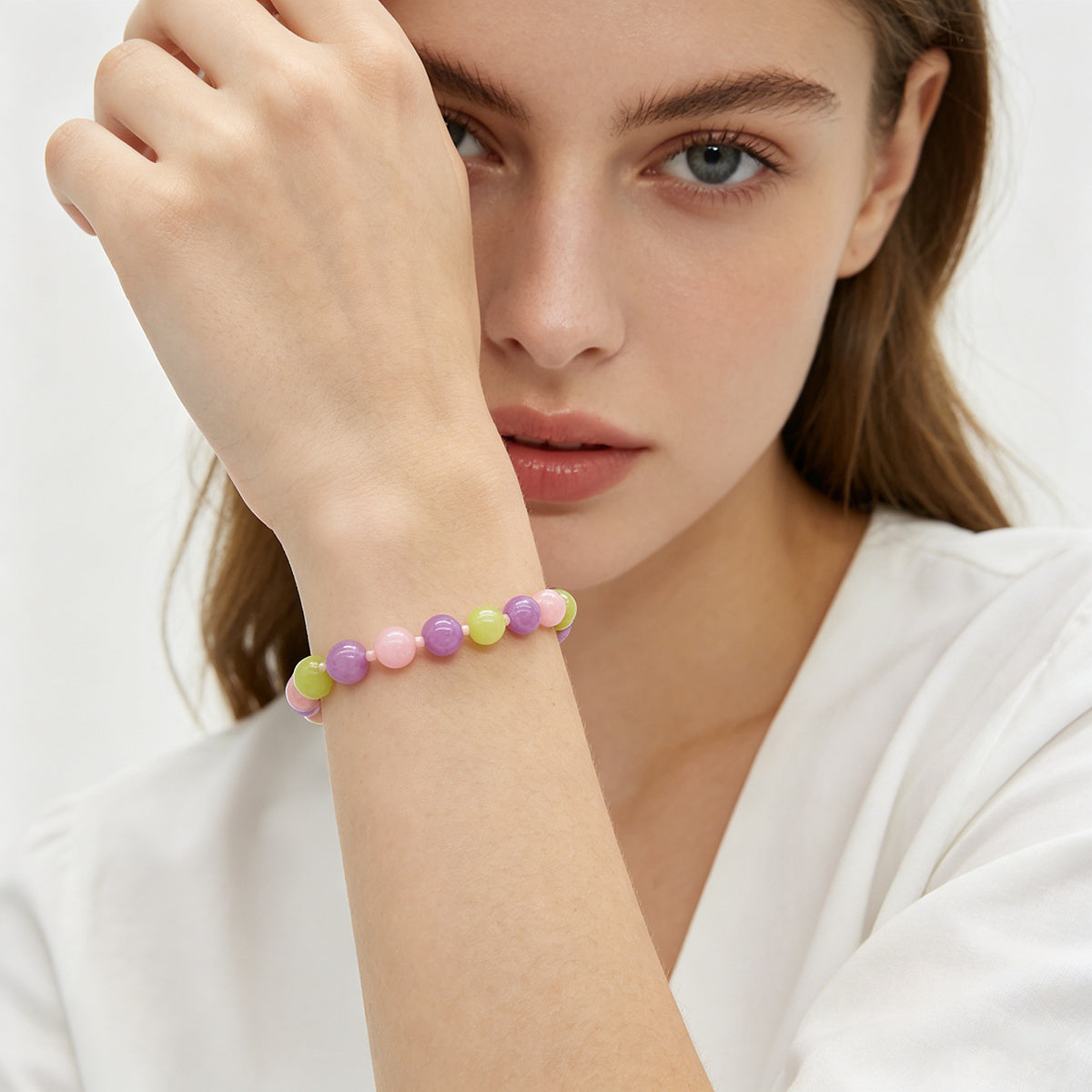 Handmade Customizable Natural Stone Beads Bracelet