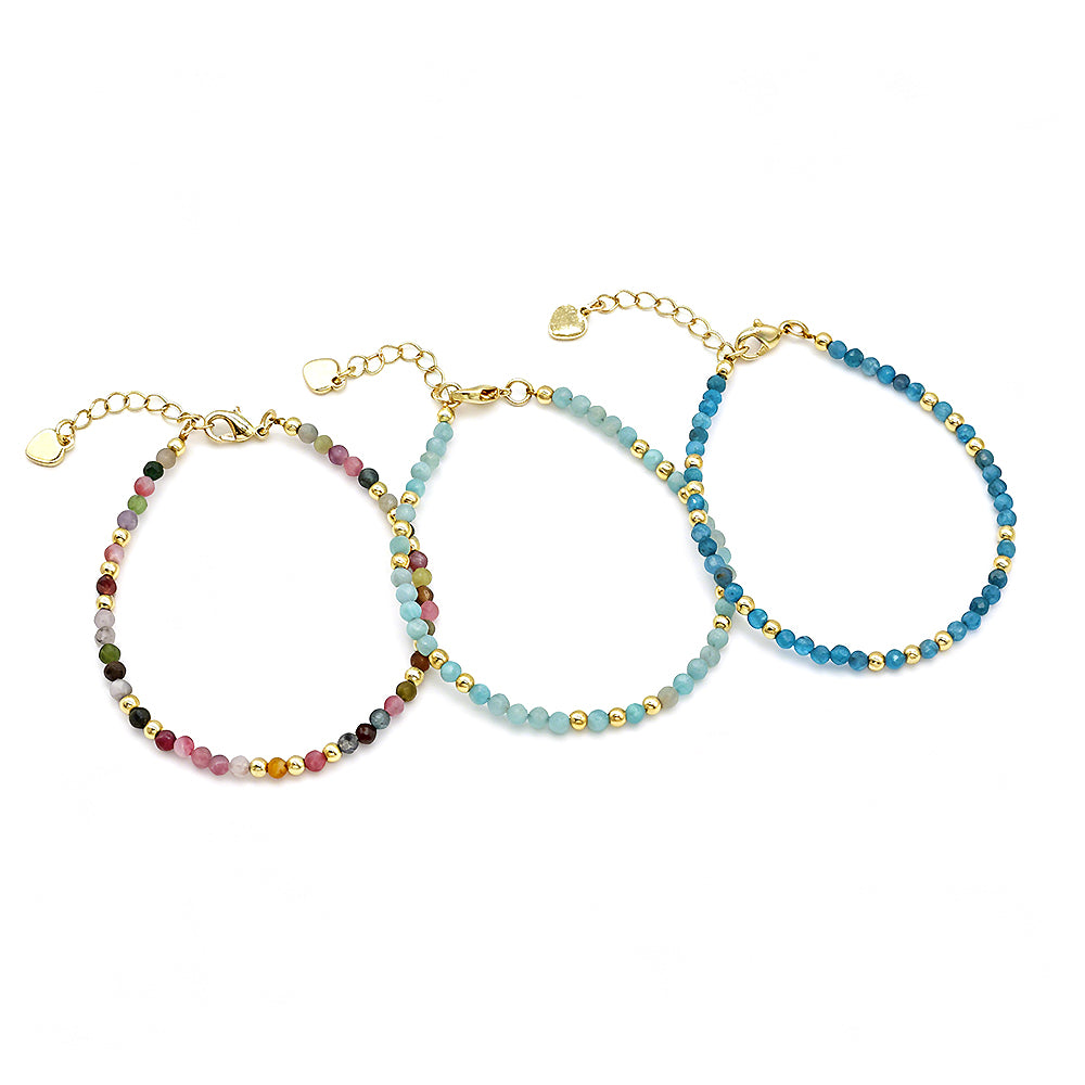 Handmade Customizable Natural Stone Beads Bracelet