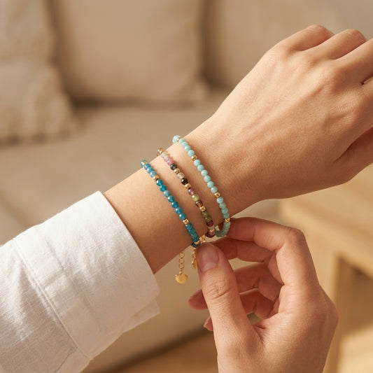Handmade Customizable Natural Stone Beads Bracelet