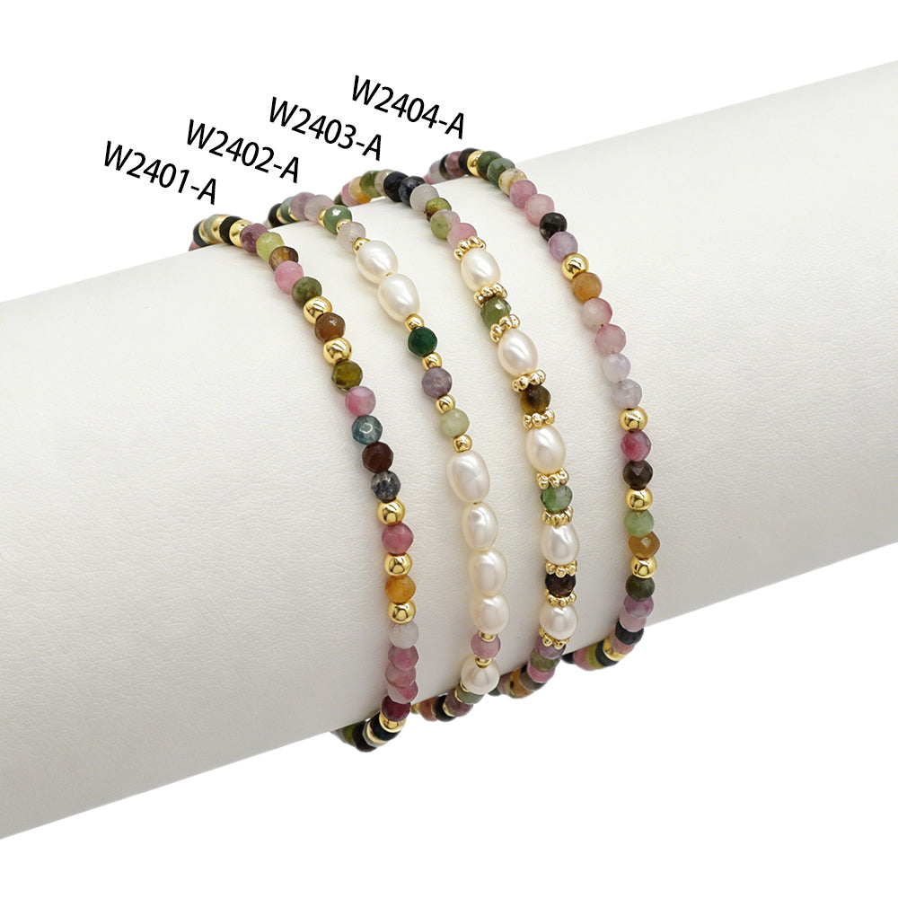 Handmade Customizable Natural Stone Beads Bracelet