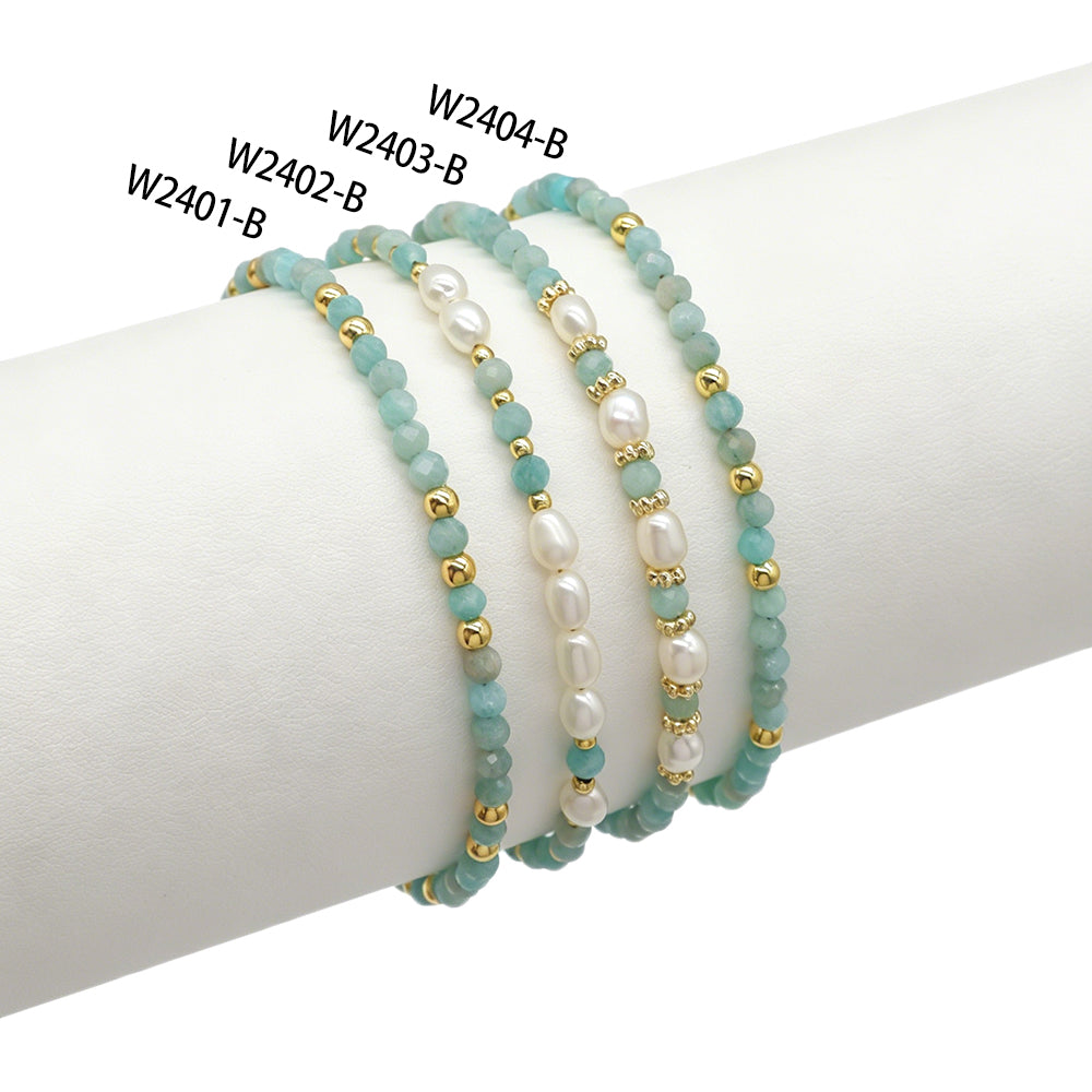 Handmade Customizable Natural Stone Beads Bracelet