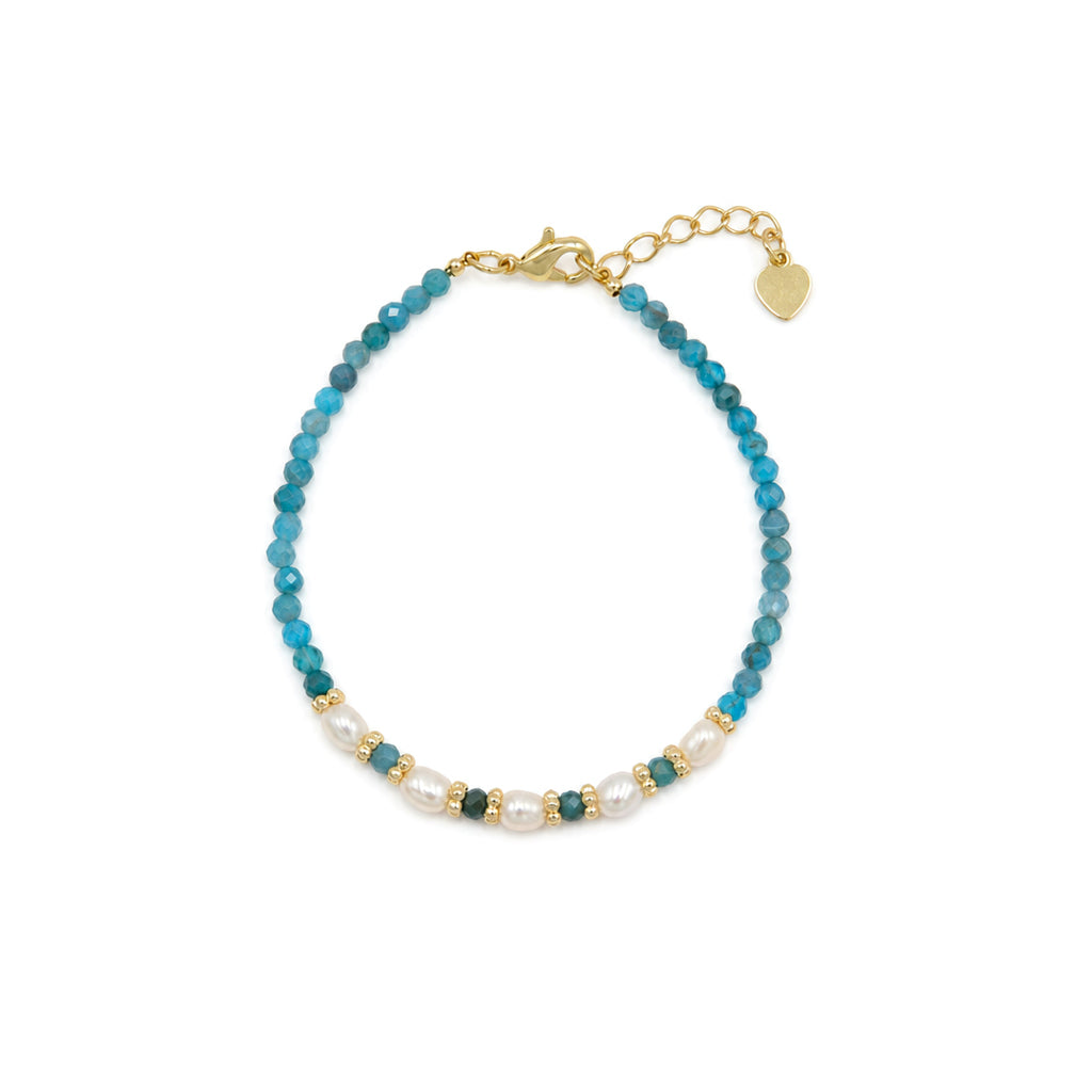 Handmade Customizable Natural Stone Beads Bracelet With Fresh Water Pearl