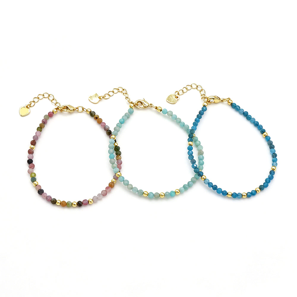Handmade Customizable Natural Stone Beads Bracelet
