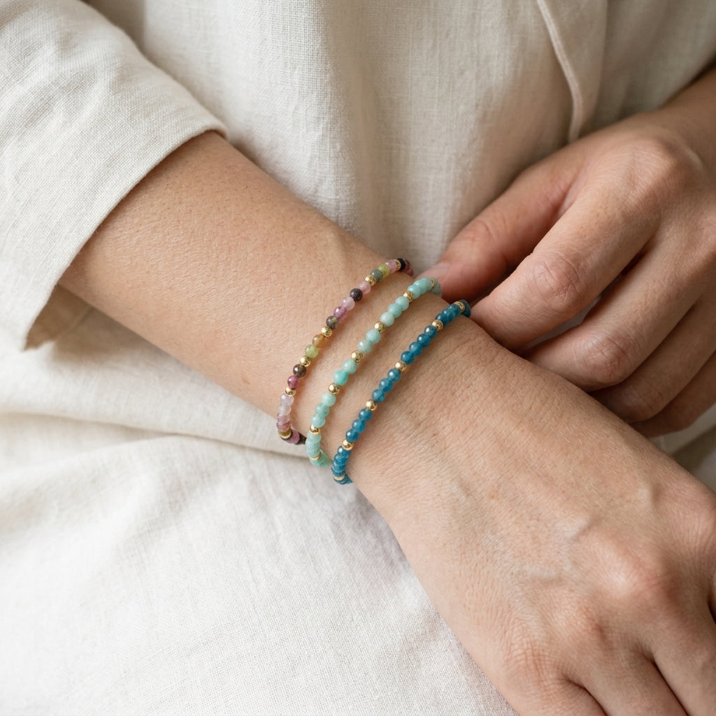 Handmade Customizable Natural Stone Beads Bracelet