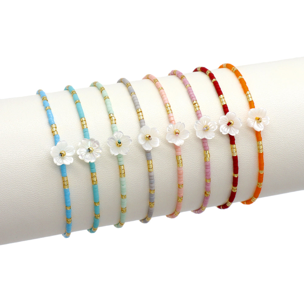 Handmade Customizable Miyuki Beads Bracelet With Shell Charm
