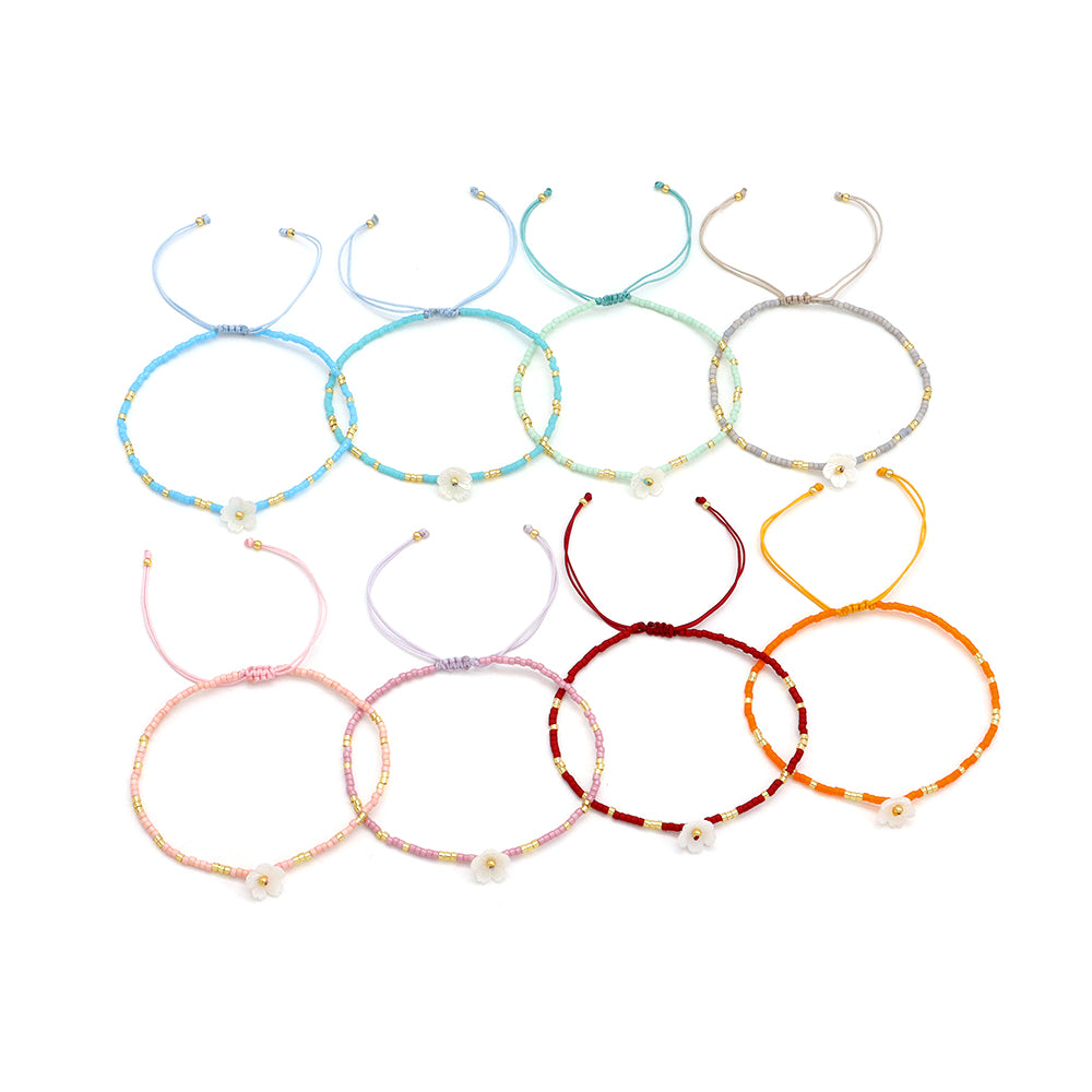 Handmade Customizable Miyuki Beads Bracelet With Shell Charm