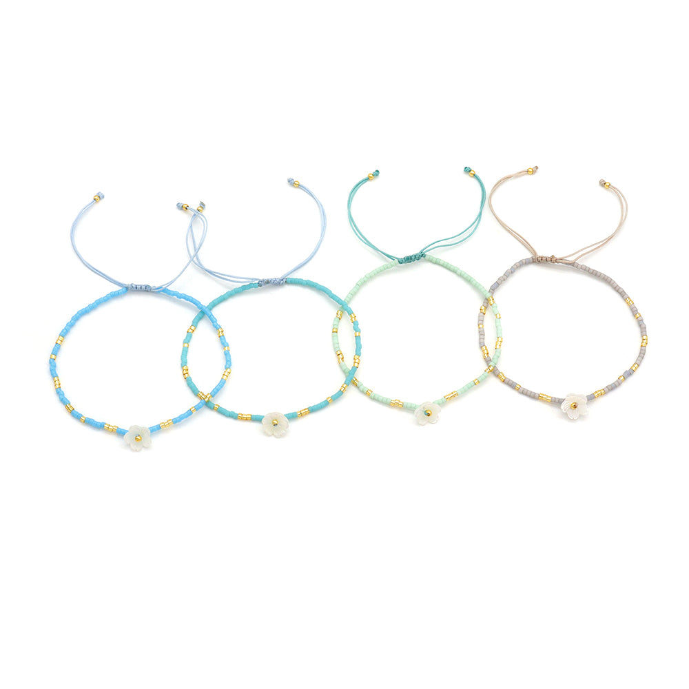 Handmade Customizable Miyuki Beads Bracelet With Shell Charm