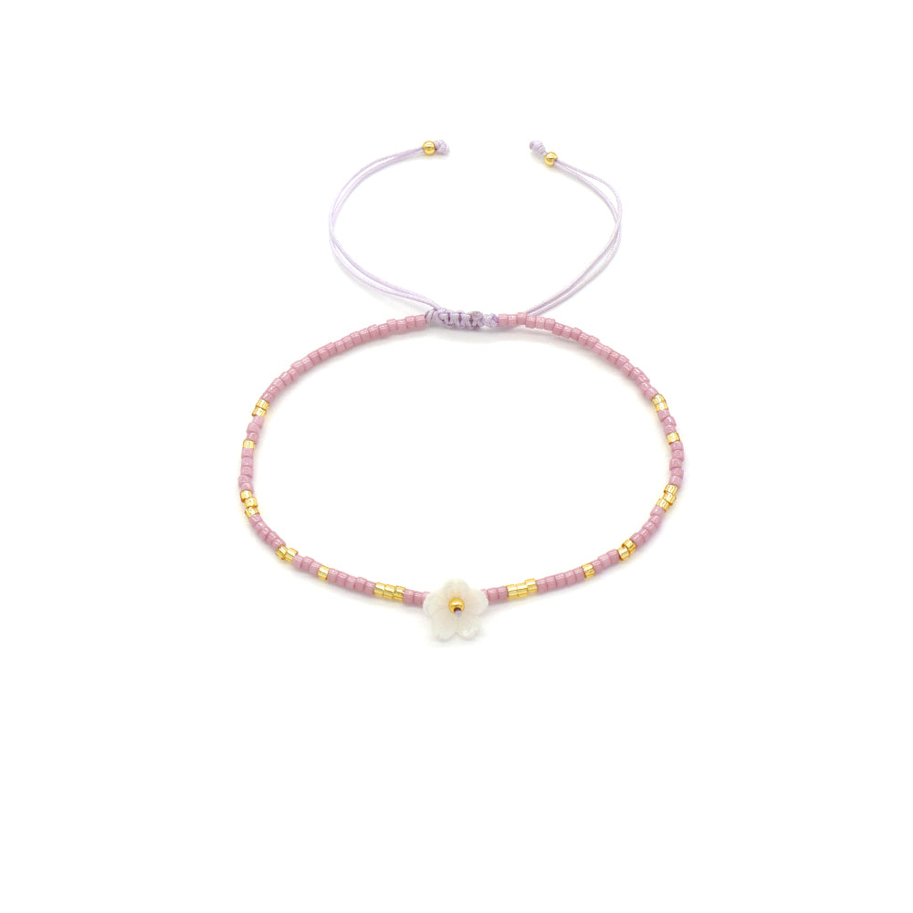 Handmade Customizable Miyuki Beads Bracelet With Shell Charm
