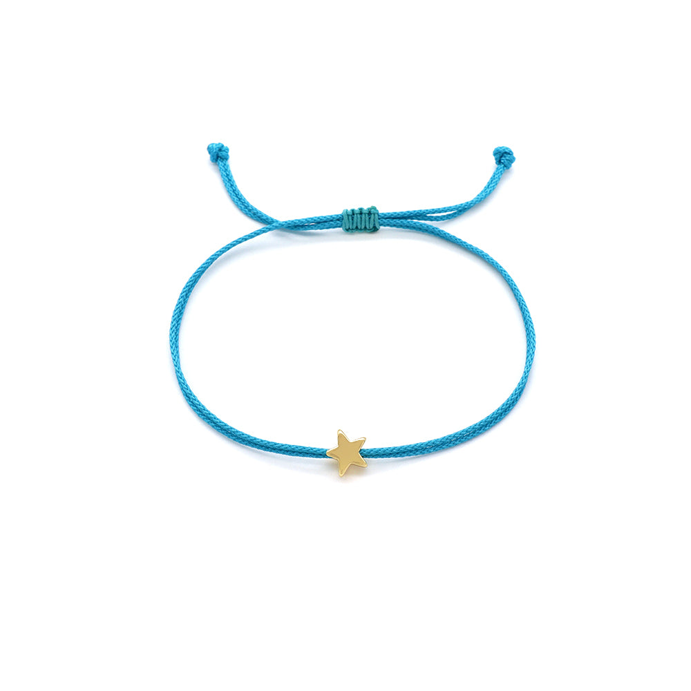 Handmade Customizable CZ Charm Bracelet With Cotton Wire