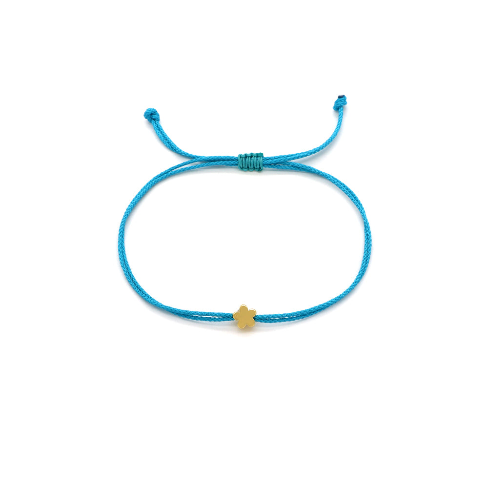 Handmade Customizable CZ Charm Bracelet With Cotton Wire