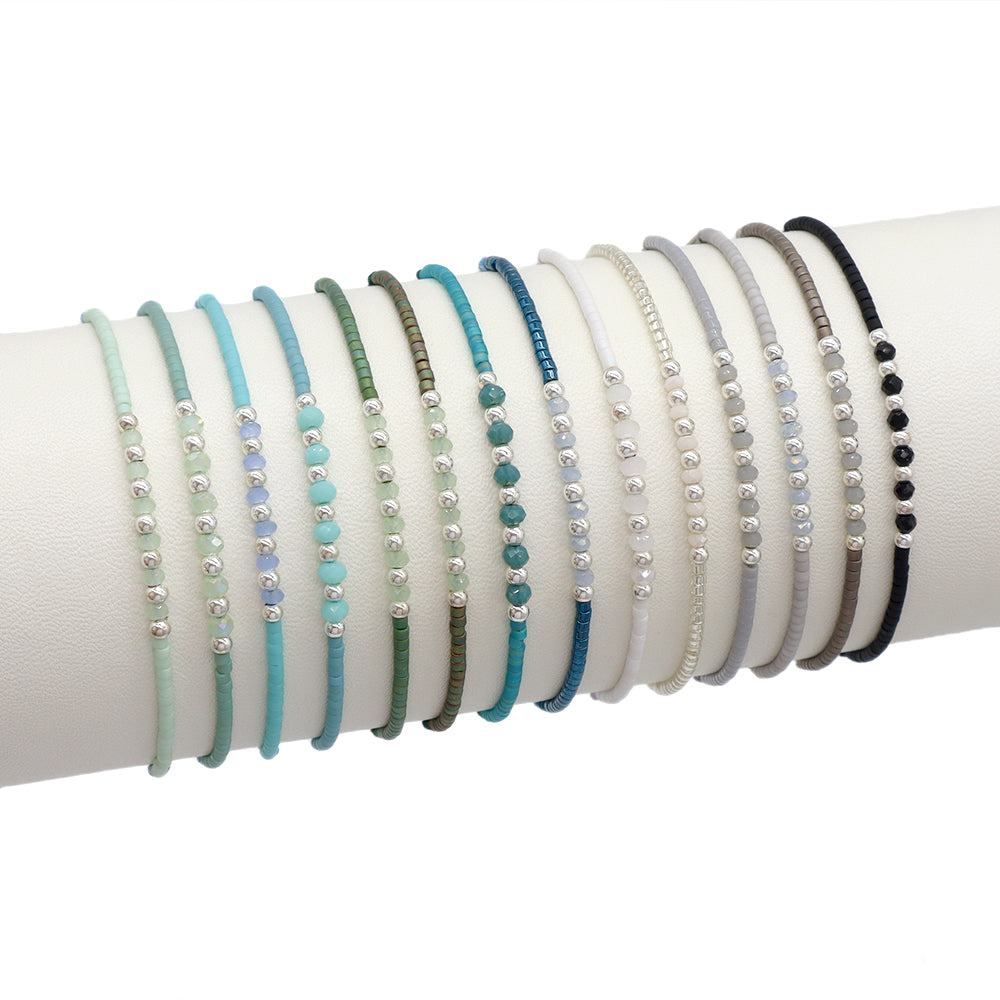 Handmade Customizable Miyuki Beads Bracelet With Glass Crystal Beads