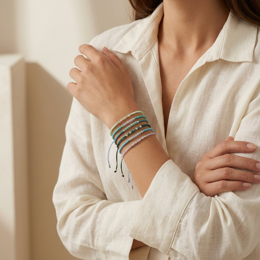 Handmade Customizable Miyuki Beads Bracelet With Glass Crystal Beads