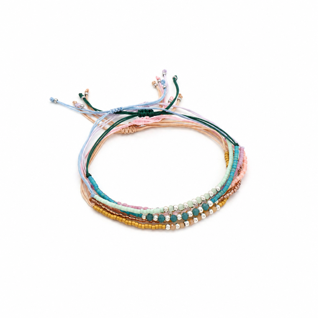 Handmade Customizable Miyuki Beads Bracelet With Glass Crystal Beads