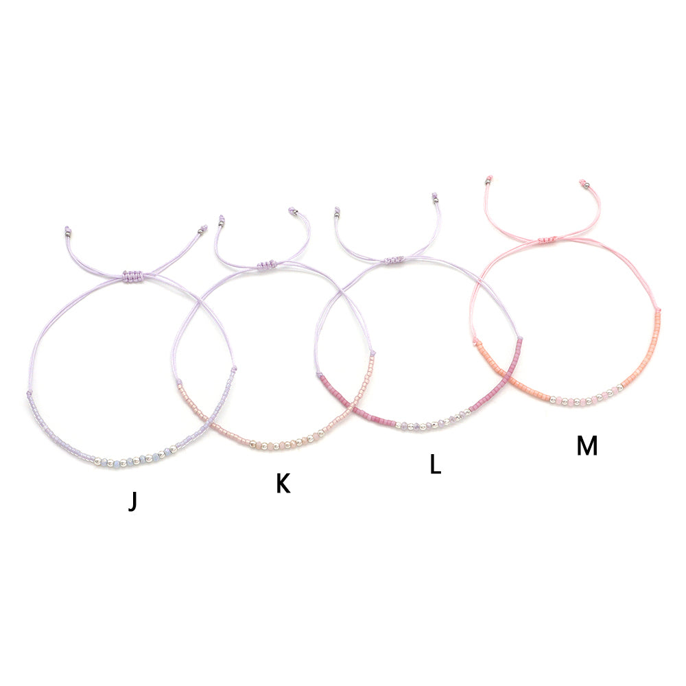 Handmade Customizable Miyuki Beads Bracelet With Glass Crystal Beads