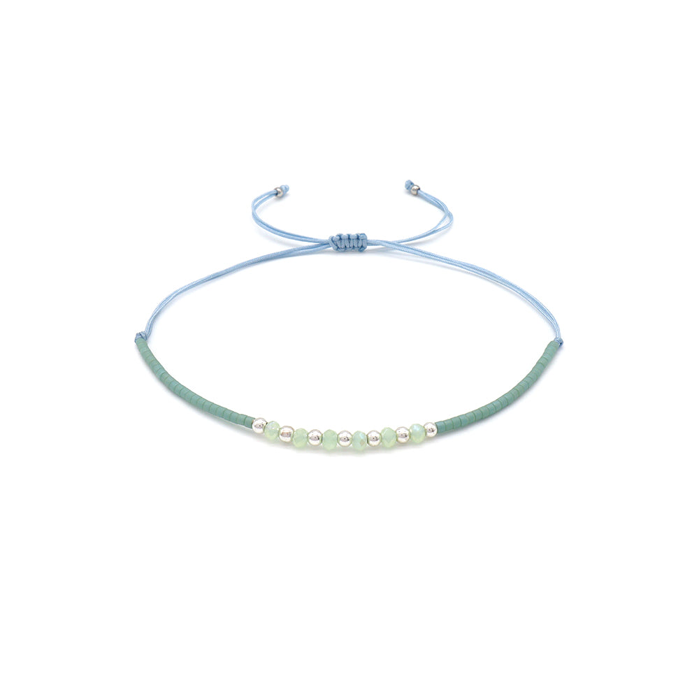 Handmade Customizable Miyuki Beads Bracelet With Glass Crystal Beads