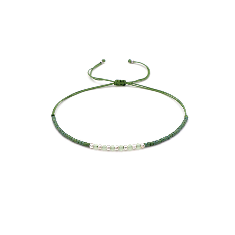 Handmade Customizable Miyuki Beads Bracelet With Glass Crystal Beads