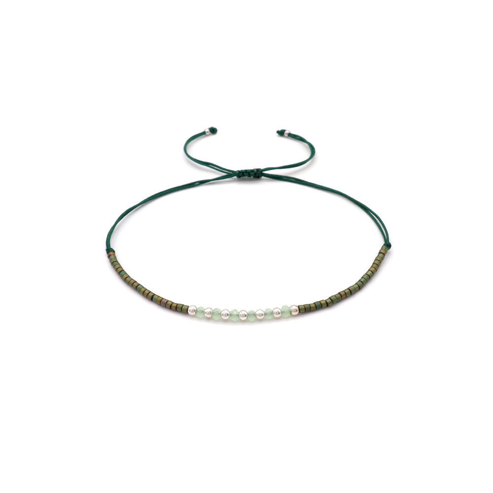 Handmade Customizable Miyuki Beads Bracelet With Glass Crystal Beads