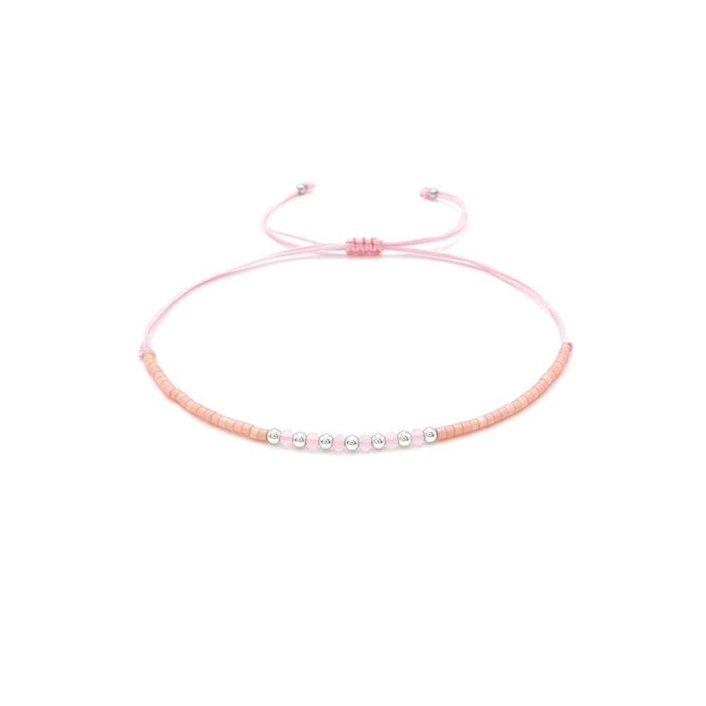 Handmade Customizable Miyuki Beads Bracelet With Glass Crystal Beads