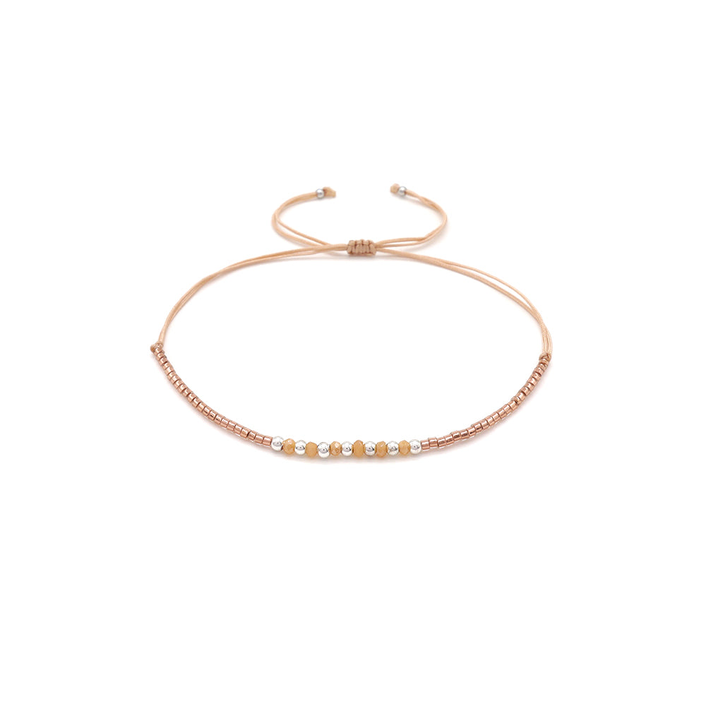 Handmade Customizable Miyuki Beads Bracelet With Glass Crystal Beads