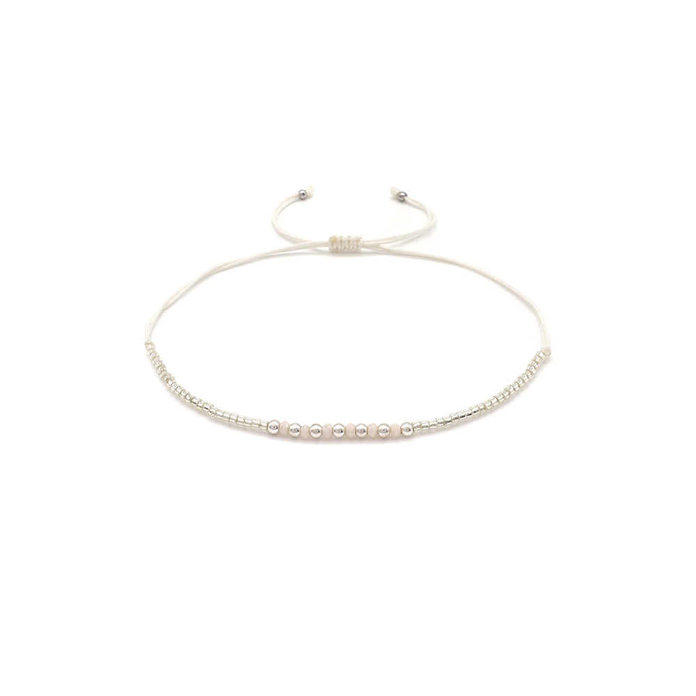 Handmade Customizable Miyuki Beads Bracelet With Glass Crystal Beads