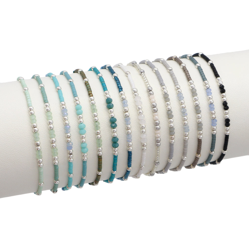Handmade Customizable Miyuki Beads Bracelet With Glass Crystal Beads