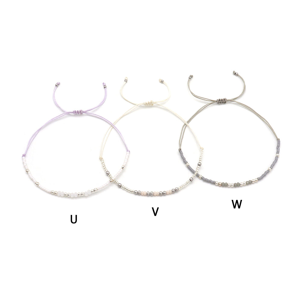 Handmade Customizable Miyuki Beads Bracelet With Glass Crystal Beads