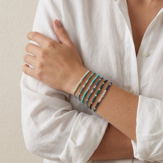 Handmade Customizable Miyuki Beads Bracelet With Glass Crystal Beads