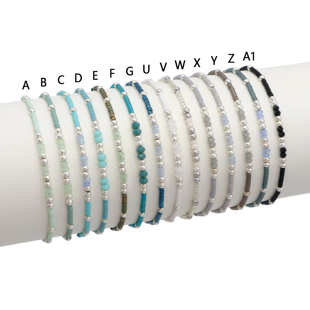 Handmade Customizable Miyuki Beads Bracelet With Glass Crystal Beads