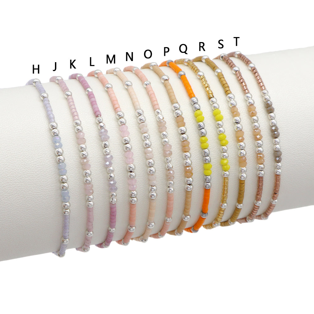 Handmade Customizable Miyuki Beads Bracelet With Glass Crystal Beads