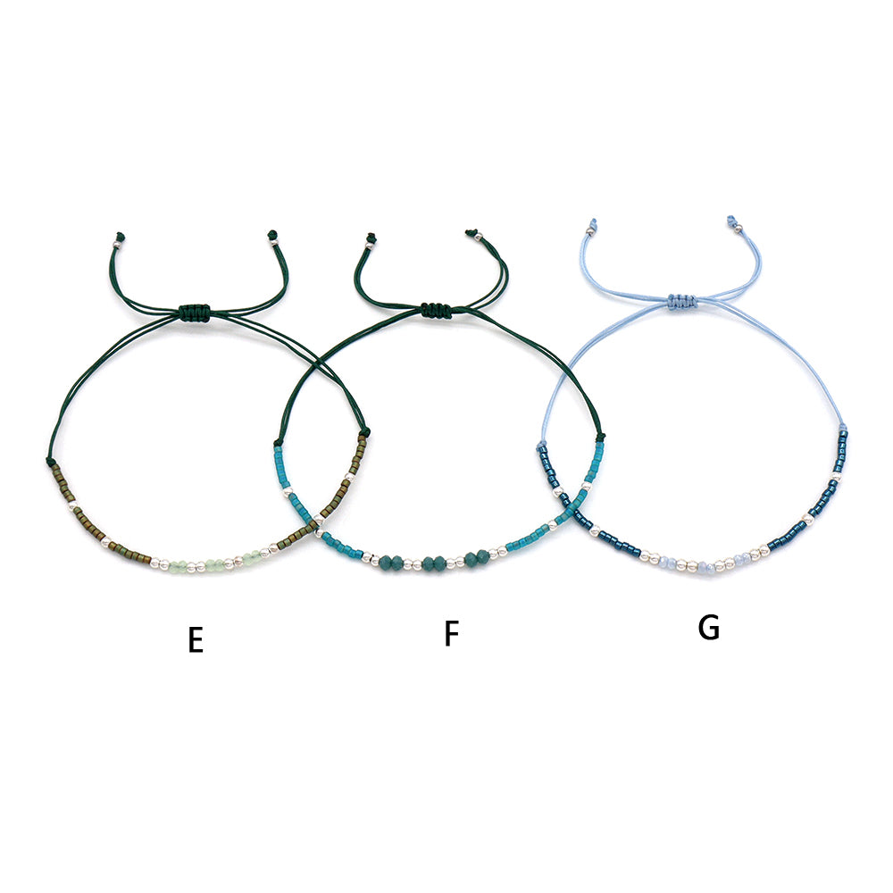 Handmade Customizable Miyuki Beads Bracelet With Glass Crystal Beads