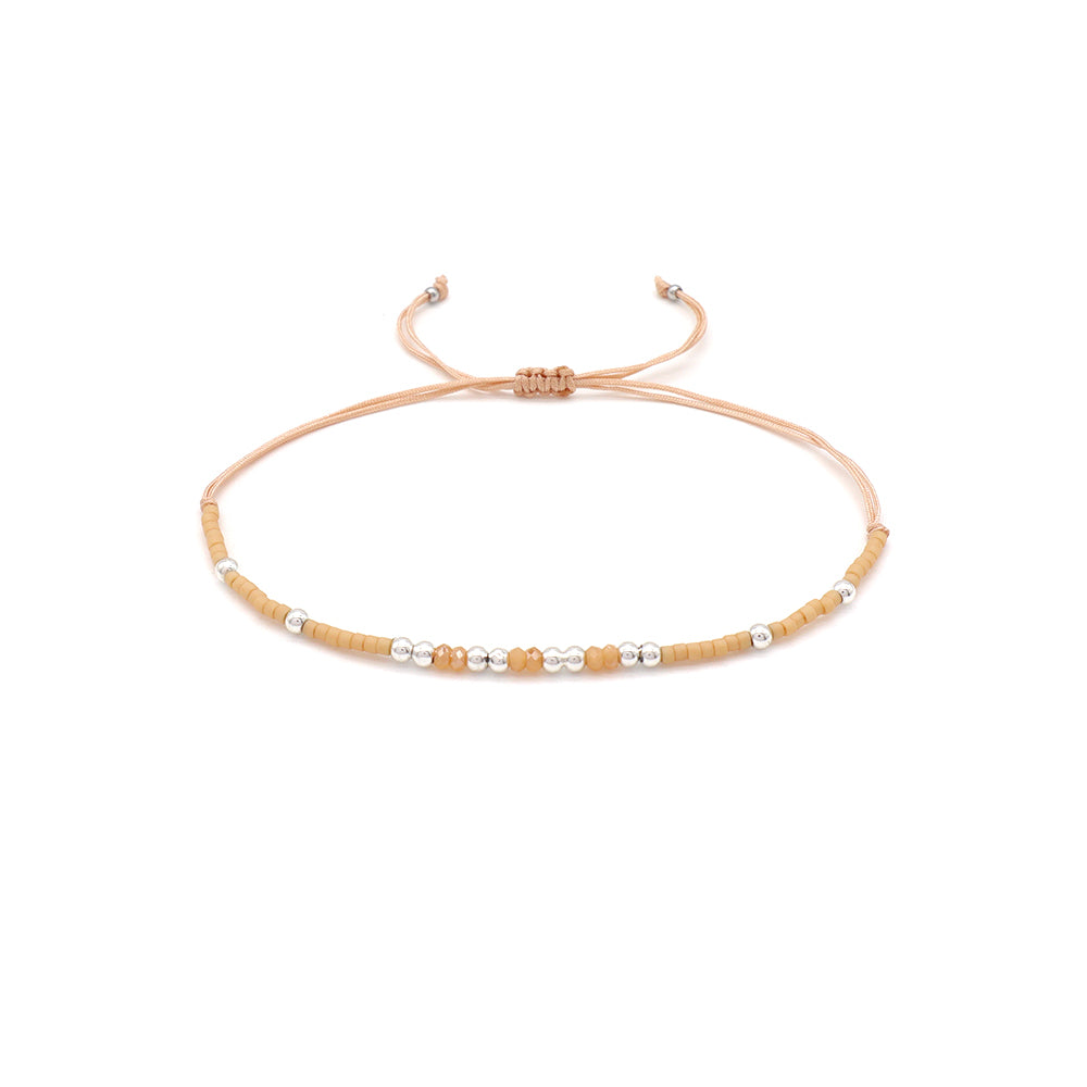 Handmade Customizable Miyuki Beads Bracelet With Glass Crystal Beads